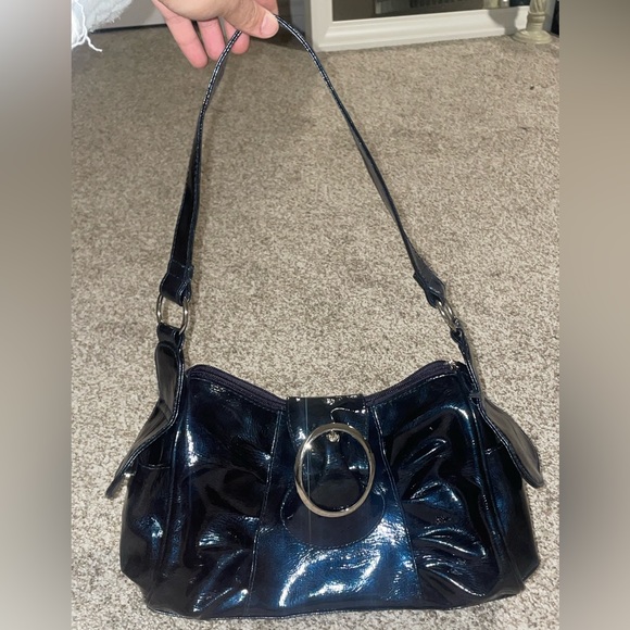Handbags - Midnight Blue Patent Leather | Y2K Shoulder Purse